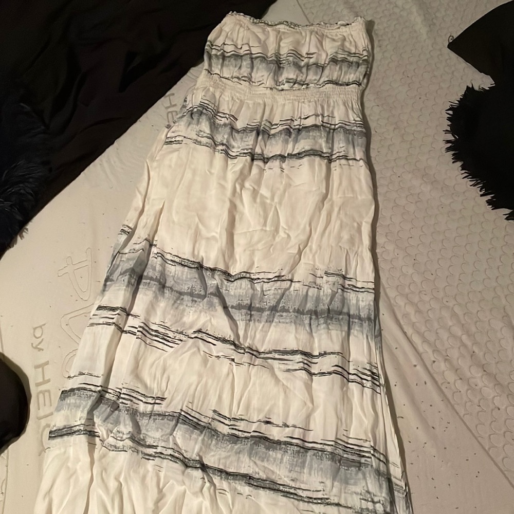 O’Neill sun dress, blue, white, and grey! Perfect for vacations or summer!